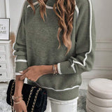 Avalon - Maglione in Cotone Verde Oliva
