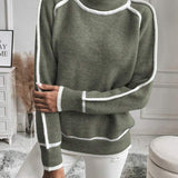 Avalon - Maglione in Cotone Verde Oliva