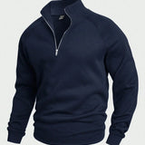 Anthony - Pullover casual con mezza zip
