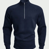 Anthony - Pullover casual con mezza zip