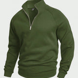 Anthony - Pullover casual con mezza zip