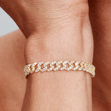 Shannelise | Bracciale Cubano Rosa in Oro 18k
