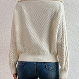 Harlow – Maglione a Treccia con Collo Zip