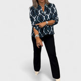 Janny - Camicetta casual con maniche lunghe e motivo elegante