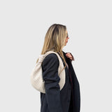 Celeste | Borsa Media Suede Intrecciata con Nodo