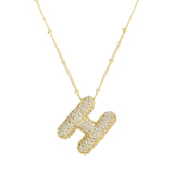 Savannah | Collana con Lettera a Bolla in Diamante