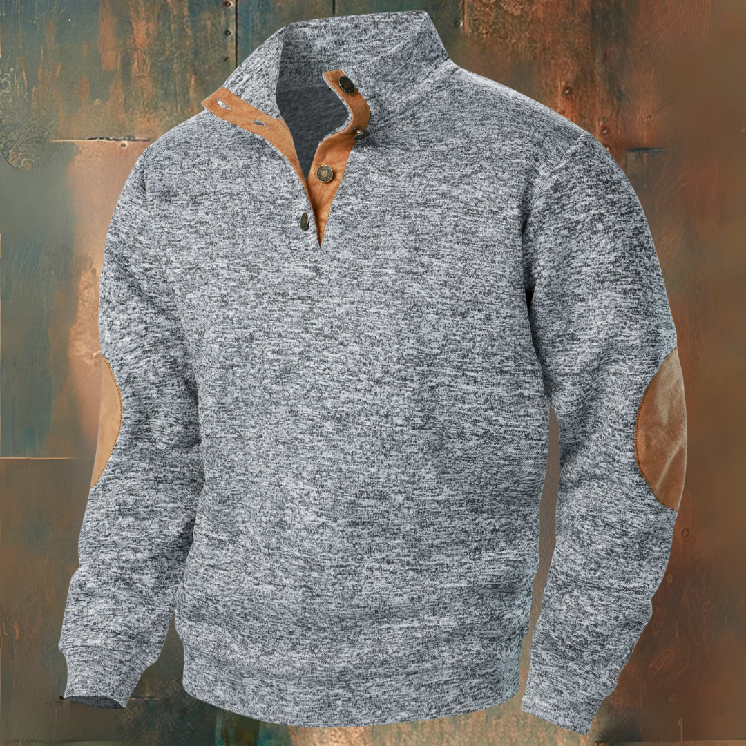 René | Maglione con dettagli in pelle scamosciata