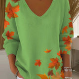 Claudia – Pullover in maglia con scollo a V