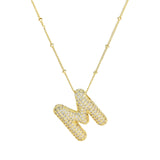 Savannah | Collana con Lettera a Bolla in Diamante