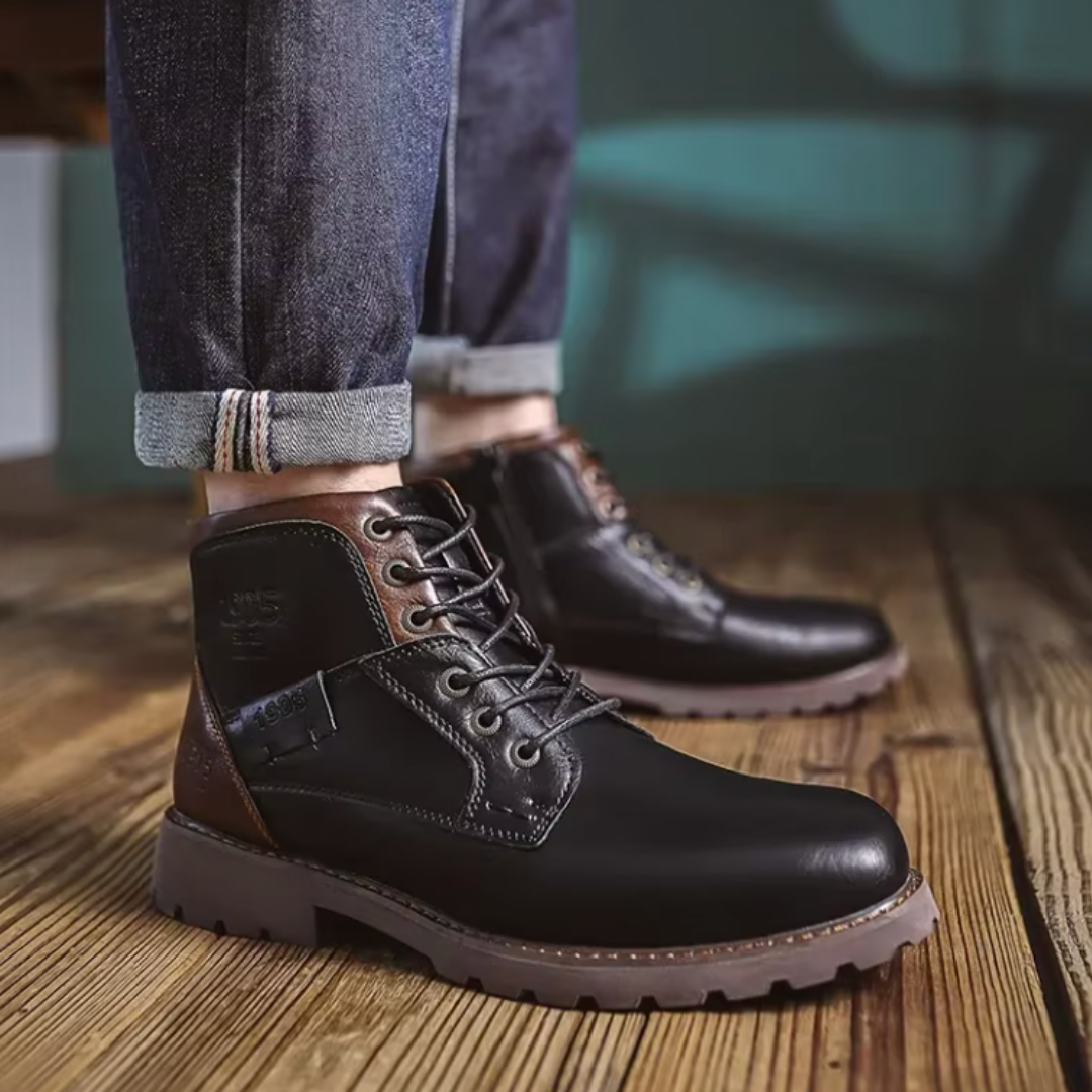 Aaron - Stivali In Pelle Vintage Per Uno Stile Senza Tempo