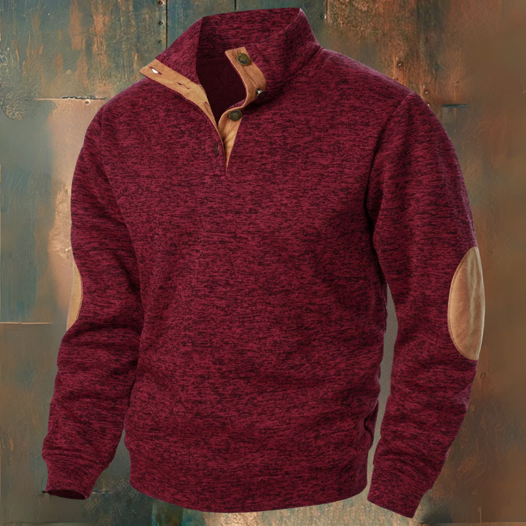 René | Maglione con dettagli in pelle scamosciata