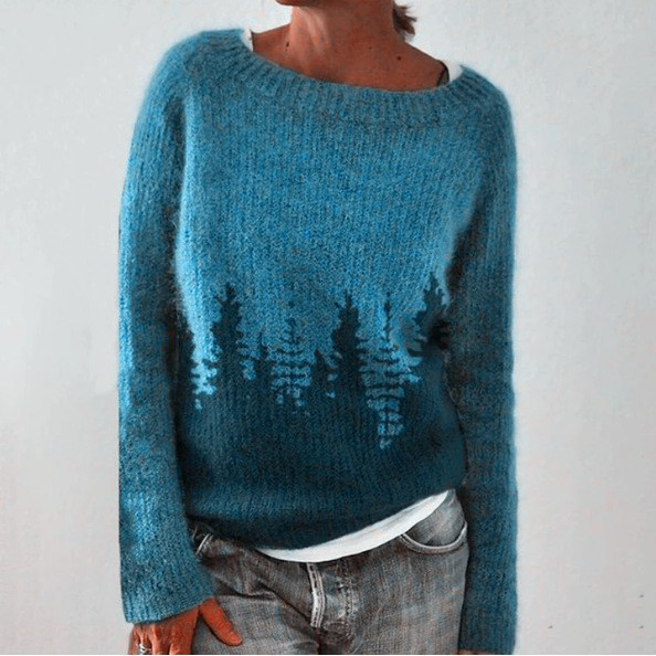 Silvia - Maglione Retro Scandi Multicolore Unisex Elegante