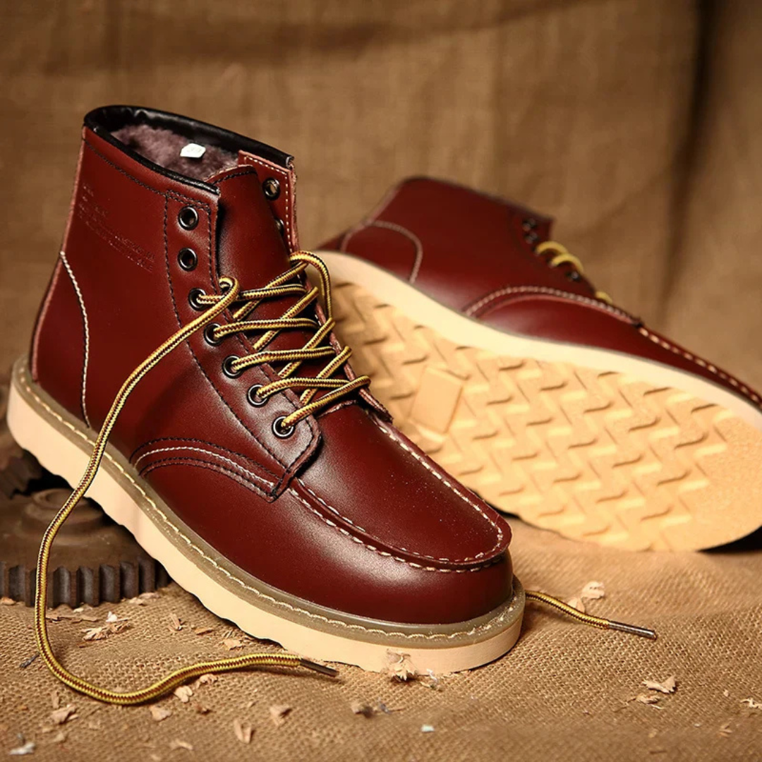 Cole - Stivali in Pelle Vintage per un Look Robusto