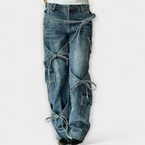 Paloma - Jeans in Denim Utility con Dettaglio a Nodo