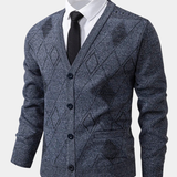 Preston – Cardigan con motivo a rombi