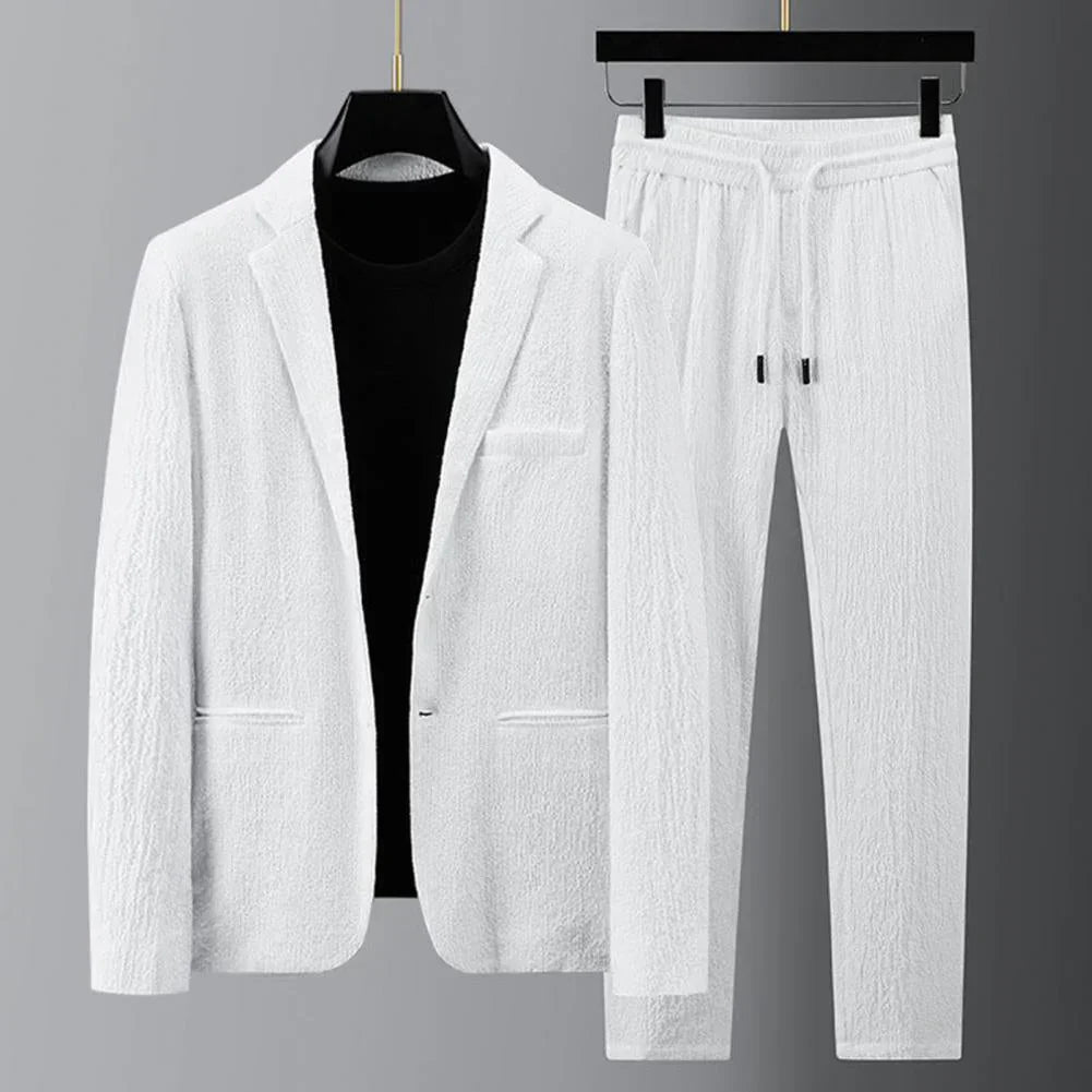 Blazer e pantaloni con cordino per uomini