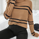 Thea – Maglione a Collo Alto a Righe