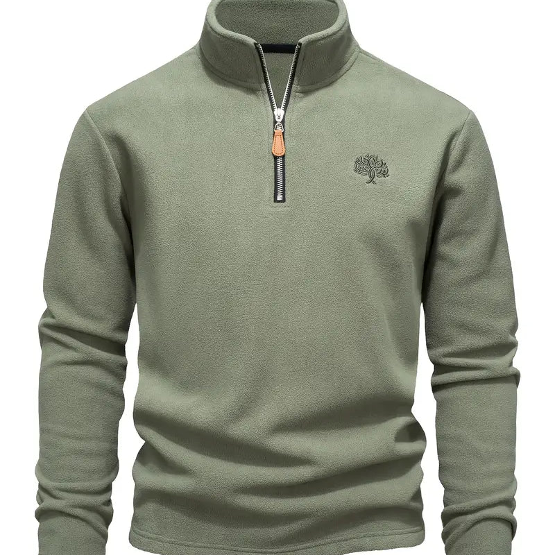 Langford – Pullover in Fleece con Mezzo Zip