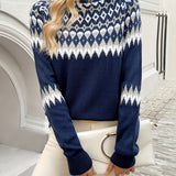 Ella | Maglione Elegante a Maglia Geometrica