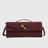 Cherry | Clutch in Suede Intrecciato di Lusso