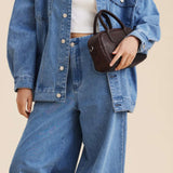 Eliza | Borsa Quadrata con Zip Lucida