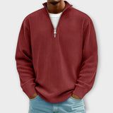 Lennart | Maglione con colletto alto a coste e zip