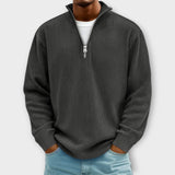 Lennart | Maglione con colletto alto a coste e zip