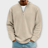 Lennart | Maglione con colletto alto a coste e zip