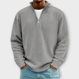 Lennart | Maglione con colletto alto a coste e zip