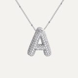 Savannah | Collana con Lettera a Bolla in Diamante