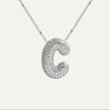 Savannah | Collana con Lettera a Bolla in Diamante