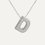 Savannah | Collana con Lettera a Bolla in Diamante