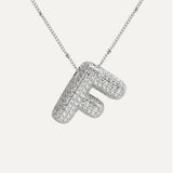 Savannah | Collana con Lettera a Bolla in Diamante