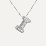 Savannah | Collana con Lettera a Bolla in Diamante