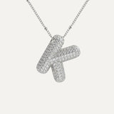 Savannah | Collana con Lettera a Bolla in Diamante