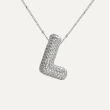 Savannah | Collana con Lettera a Bolla in Diamante