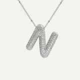 Savannah | Collana con Lettera a Bolla in Diamante
