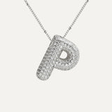 Savannah | Collana con Lettera a Bolla in Diamante