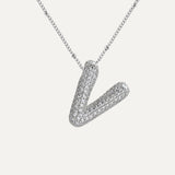 Savannah | Collana con Lettera a Bolla in Diamante