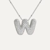 Savannah | Collana con Lettera a Bolla in Diamante