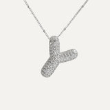 Savannah | Collana con Lettera a Bolla in Diamante