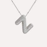 Savannah | Collana con Lettera a Bolla in Diamante