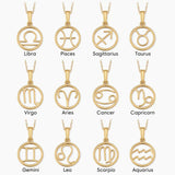 Rosalyette | Collana con Segno Zodiacale in Oro 18k