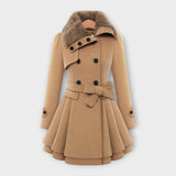 Emma - Cappotto Elegante con Collo in Pelliccia Sintetica