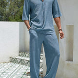 Camicie casual con maniche e pantaloni per uomini