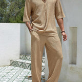 Camicie casual con maniche e pantaloni per uomini