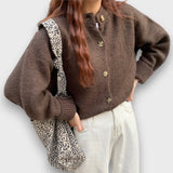 Celore – Cardigan Caldo in Moka