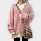 Lili - Maglione oversized con motivo a trecce