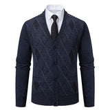 Preston – Cardigan con motivo a rombi