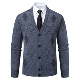 Preston – Cardigan con motivo a rombi
